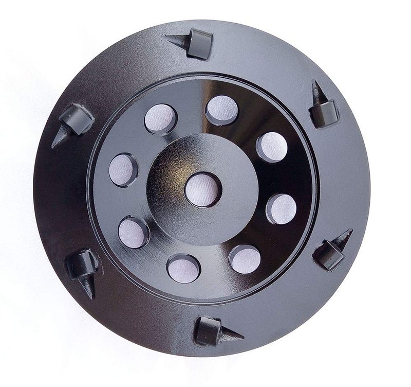 XINGXIN 5 inch PCD Grinding Wheel 6 Segments for Remove Epoxy Glue Mastic Paint and Concrete Floor Surface Coating with 5/8"-11 Thread - Image 1